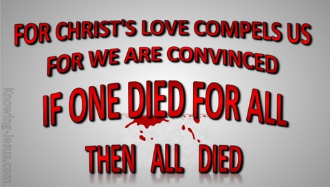 2 Corinthians 5:14 Love of Christ Compels Us (red)